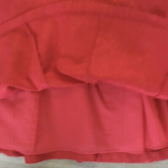 Bebe cocktail halter flare skate dress red orange chiffon silk - Picture 8 of 8